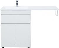 Тумба под раковину Aquanet Токио 130 237746 Белая — фото 2, Тумбы под раковину