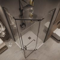 Товар: Душевой уголок Grossman Pragma 100х100 302.K33.03.1010.21.00 профиль Черный матовый стекло прозрачное - фото 4 Душевой уголок Grossman Pragma 100х100 302.K33.03.1010.21.00 профиль Черный матовый стекло прозрачное — фото 4, Душевые уголки трапеция