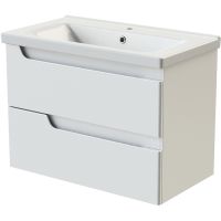 Тумба с раковиной Orange Topline-Milano 80 TP-MR80+RA подвесная Белый глянец — фото 5, Мебель для ванной