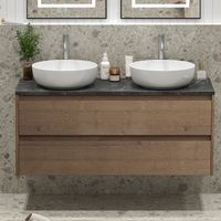 Тумба под раковину BelBagno Kraft 120 KRAFT-1200-2C-SO-2-RT подвесная Rovere Tabacco — фото 16, Тумбы под раковину