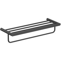 Полка для полотенец Aquatek Лира AQ4415MB Черная матовая — фото 1, Полки для полотенец