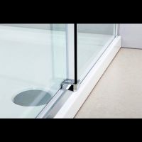 Душевая дверь Black&White Stellar Wind S218 100 2181000 профиль Хром стекло прозрачное — фото 6, Душевые двери в нишу