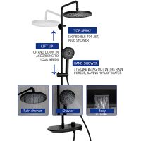 Душевая система Gappo G2495-86 Черная матовая — фото 3, Душевые стойки