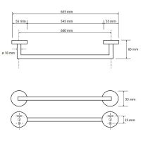 Товар: Полотенцедержатель Bemeta Omega 104204042 Хром - фото 2 Полотенцедержатель Bemeta Omega 104204042 Хром — фото 2, Полотенцедержатели