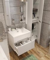 Товар: Шкаф пенал DIWO Коломна 30 KOL.P.30/P/W подвесной Белый - фото 3 Шкаф пенал DIWO Коломна 30 KOL.P.30/P/W подвесной Белый — фото 3, Мебель для ванной