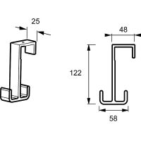Товар: Двойной крючок Jacob Delafon Nouvelle Vague E9405-BLV Черный матовый - фото 4 Двойной крючок Jacob Delafon Nouvelle Vague E9405-BLV Черный матовый — фото 4, Крючки для полотенец