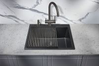 Ролл-мат Milacio Ultra MCU.4533.GM / нержавеющая сталь / вороненая / 45x36 см — фото 4, Сушилки для кухонных моек