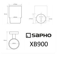 Товар: Стакан для зубных щеток Sapho X-round black XB900 Черный - фото 2 Стакан для зубных щеток Sapho X-round black XB900 Черный — фото 2, Мыльницы