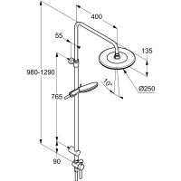 Душевая система Kludi Freshline 6709005-00 Хром — фото 9, Душевые стойки