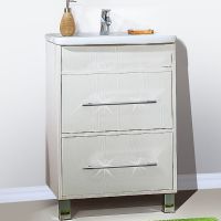 Тумба под раковину Бриклаер Чили 60 4627125414992 Светлая лиственница — фото 1, Мебель для ванной