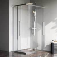 Товар: Душевой уголок AM.PM Func 120x90 W84G-403-12090-MТ профиль Хром матовый стекло прозрачное - фото 8 Душевой уголок AM.PM Func 120x90 W84G-403-12090-MТ профиль Хром матовый стекло прозрачное — фото 8, Душевые уголки