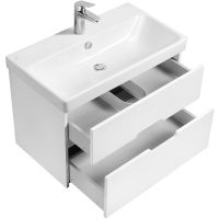 Тумба с раковиной Aquaton Оливия 80 1A2831K0OL010 подвесная Белая матовая — фото 2, Тумбы с раковиной