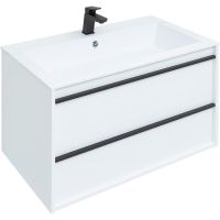 Тумба под раковину Aquanet Lino 90 253904 подвесная Белая матовая — фото 1, Мебель для ванной