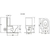 Унитаз компакт Grossman GR-4448S с бачком и сиденьем Микролифт — фото 7, Напольные унитазы