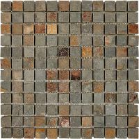 Каменная мозаика из сланца Pixmosaic Slate Rusty PIX299 30,5x30,5 см — фото 1, Мозаика