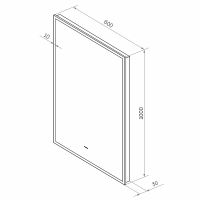 Зеркало Континент Amer 600х1000 ЗЛП1526 с подсветкой Черное с бесконтактным выключателем — фото 10, Зеркала в ванную комнату