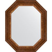 Зеркало Evoform Octagon 61x76 BY 7170 в багетной раме - Римская бронза 88 мм — фото 1, Мебель для ванной