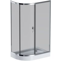 Душевой уголок AM.PM Like Solo Slide 120х80 W83G-302U120CG профиль Хром глянцевый стекло тонированное — фото 9, Асимметричные душевые уголки