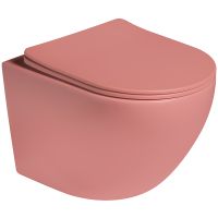 Унитаз SantiLine SL-5104 подвесной Персиковый матовый с сиденьем Микролифт — фото 1, Подвесные унитазы
