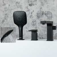 Смеситель на борт ванны Gappo G17-6 G1117-6 Черный матовый — фото 4, Смесители на борт ванны