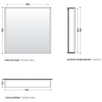 Товар: Зеркало Flaminia Compono System 90 CS90S.MTC T. caffe - фото 3 Зеркало Flaminia Compono System 90 CS90S.MTC T. caffe — фото 3, Мебель для ванной