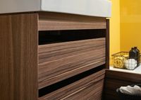 Тумба с раковиной Aquanet Нью-Йорк 70 213935 подвесная Орех — фото 9, Тумбы с раковиной