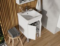 Тумба под раковину Aquaton Сканди Doors 45 1A278701SD010 Белая — фото 8, Тумбы под раковину