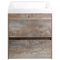 Тумба под раковину Art&Max Family-400-2C-SO-PE подвесная Бетон Экзотик — фото 1, Мебель для ванной