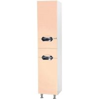 Шкаф пенал Bellezza Альфа 35 4628804120074 с бельевой корзиной Бежевый Белый — фото 1, Пеналы для ванной комнаты