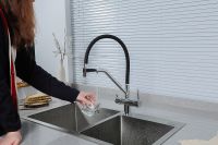 Товар: Смеситель для кухни Gappo G4398-80 Хром Черный - фото 10 Смеситель для кухни Gappo G4398-80 Хром Черный — фото 10, Смесители для кухни