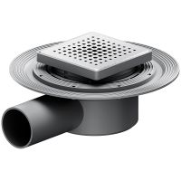 Душевой трап AM.PM MasterFlow 10 W01BD-P11-010-01SB с решеткой Хром матовый Cut Gradient — фото 1, Трапы для душа