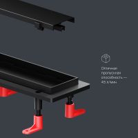 Душевой лоток AM.PM PrimeFlow 70 W02SC-U11-070-04BM с Черной матовой решеткой / под плитку Tile — фото 25, Душевые лотки