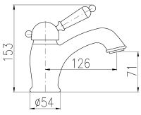 Смеситель для раковины Rav Slezak Labe Бронза арт-L026.5SM — фото 3, Смесители для раковины
