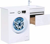 Тумба с раковиной Aquanet Токио 110 R 239209 подвесная Белая — фото 11, Тумбы с раковиной