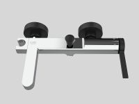 Смеситель для ванны GPD Gildo MBB165-K-S Хром Черный — фото 5, Смесители