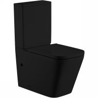 Унитаз компакт SantiLine SL-5028MB Черный матовый с бачком и сиденьем Микролифт — фото 1, Напольные унитазы