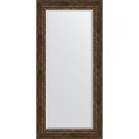 Зеркало Evoform Exclusive 172х82 BY 3612 с фацетом в багетной раме - Состаренное дерево с орнаментом 120 мм — фото 1, Мебель для ванной
