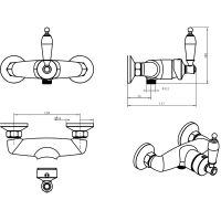 Смеситель для душа Boheme Vogue Crystal 214-CRST Золото — фото 5, Смесители
