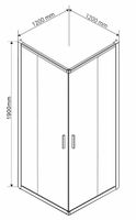 Товар: Душевой уголок Vincea Garda 120х120 VSS-1G1212CH профиль Хром стекло шиншилла - фото 9 Душевой уголок Vincea Garda 120х120 VSS-1G1212CH профиль Хром стекло шиншилла — фото 9, Квадратные душевые уголки