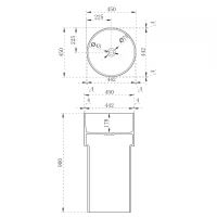 Товар: Раковина Abber Kristall 45 AT2701Rubin Красная - фото 4 Раковина Abber Kristall 45 AT2701Rubin Красная — фото 4, Раковины напольные