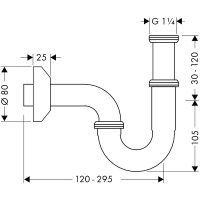 Товар: Сифон для раковины Hansgrohe 53010000 Хром - фото 3 Сифон для раковины Hansgrohe 53010000 Хром — фото 3, Сифоны для раковины
