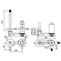 Смеситель для раковины Paffoni Light Золото медовое брашированное арт-LIG106HGSP70 — фото 2, Смесители для раковины