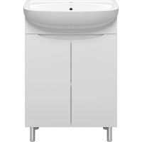 Тумба с раковиной Misty Смайл 60 УТ000013112 Белая — фото 2, Мебель для ванной