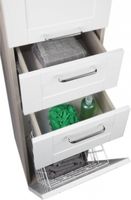 Шкаф пенал Iddis Sena 36 Белая Светлое дерево — фото 3, Мебель для ванной