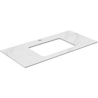 Столешница под раковину Kerama Marazzi Plaza Classic Neo Монте тиберио 100 PL3.SG507120R\100 Белый мрамор — фото 2, Раковины