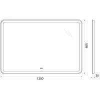 Зеркало BelBagno с подсветкой с подогревом с сенсорным выключателем арт-SPC-MAR-1200-800-LED-TCH-WARM — фото 6, Зеркала в ванную комнату