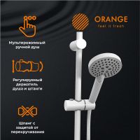 Товар: Душевая система Orange Lutz M04-932w Белая - фото 10 Душевая система Orange Lutz M04-932w Белая — фото 10, Душевые стойки