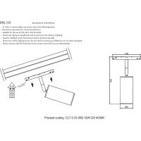 Трековый светильник Crystal Lux Space CLT 0.33 009 12W GO 4000K Золото Черный — фото 3, Трековые светильники