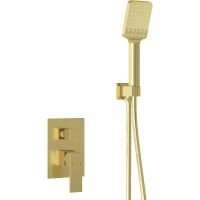 Душевая система Grossman Style 501.K35.05.320 Золото брашированное — фото 3, Встраиваемые душевые комплекты