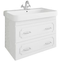 Тумба под раковину Sanflor Ксения 80 Н0000000125 подвесная Белая — фото 1, Тумбы под раковину